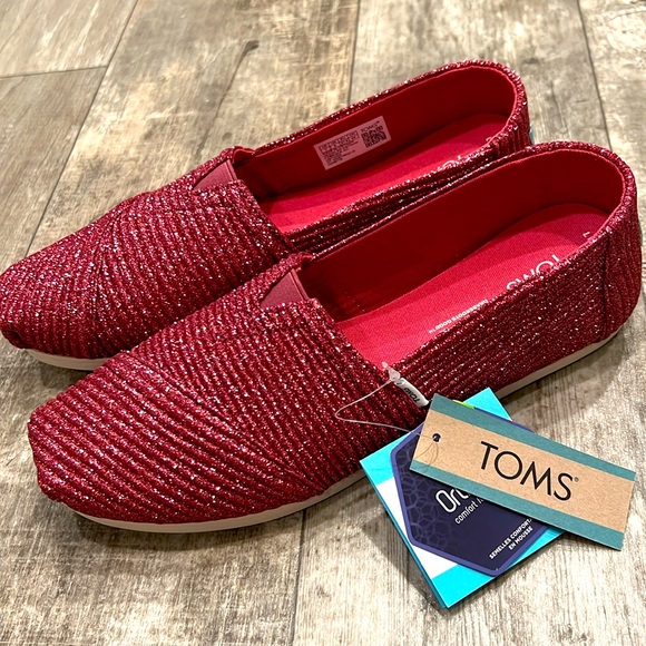 New TOMS Glimmer Cord Alpargatas Loafers Size 7 - Picture 3 of 6